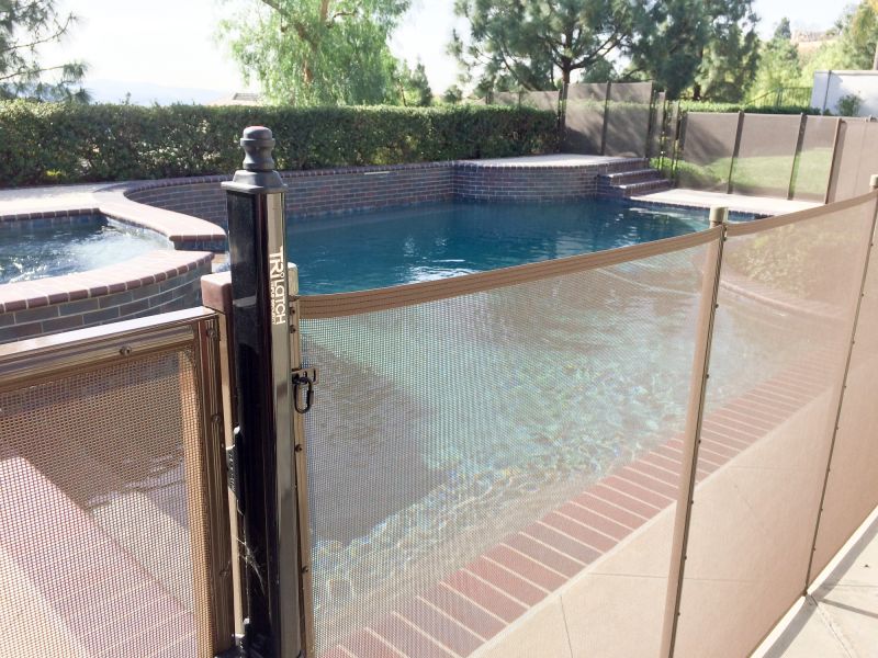 Mesh Pool Safety Fence in Action